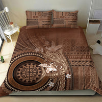 Samoa Tatau Marlin Bedding Set With Siapo Motifs Brown LT05 - Polynesian Pride