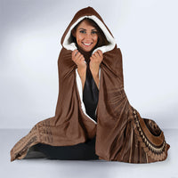 Samoa Tatau Marlin Hooded Blanket With Siapo Motifs Brown LT05 - Polynesian Pride