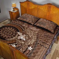 Samoa Tatau Marlin Quilt Bed Set With Siapo Motifs Brown LT05 - Polynesian Pride