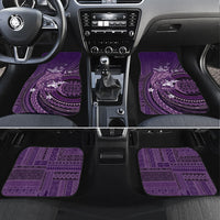 Samoa Tatau Marlin Car Mats With Siapo Motifs Violet LT05 Set 4pcs Violet - Polynesian Pride