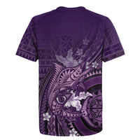 Samoa Tatau Marlin Rugby Jersey With Siapo Motifs Violet LT05 - Polynesian Pride