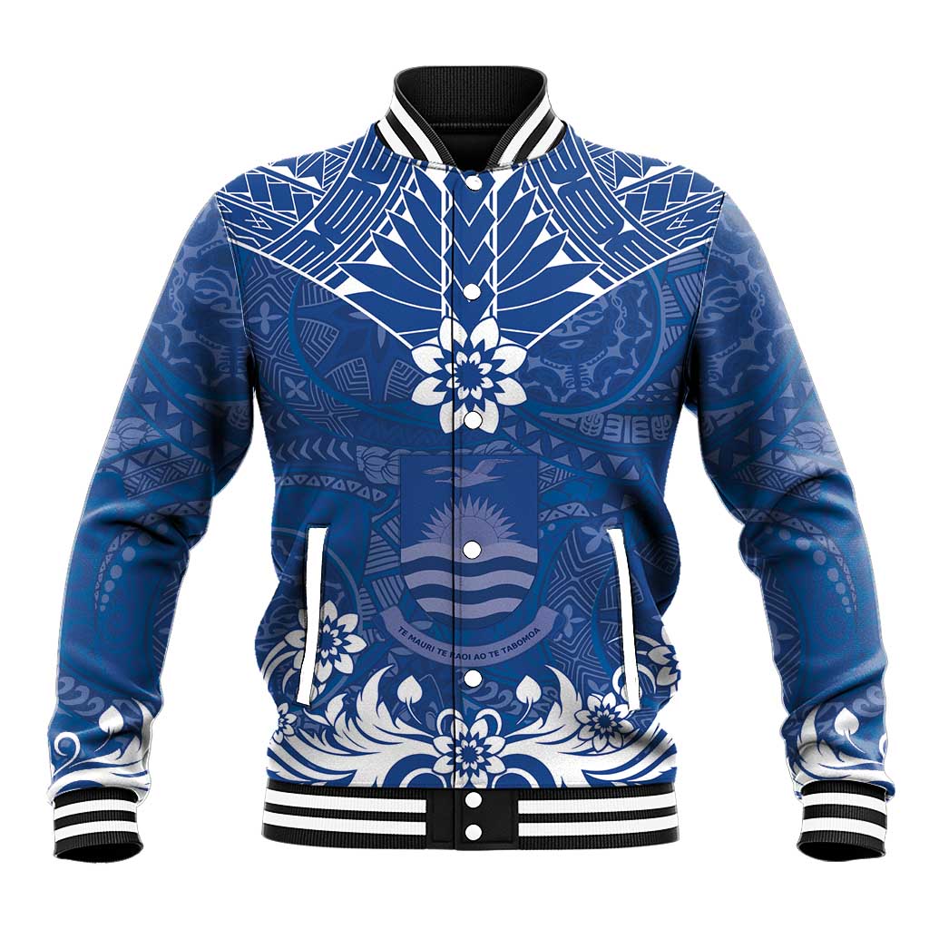 Wikin te Taetae ni Kiribati Baseball Jacket Pacific Tapa Pattern