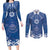 Wikin te Taetae ni Kiribati Couples Matching Long Sleeve Bodycon Dress and Long Sleeve Button Shirt Pacific Tapa Pattern