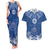 Wikin te Taetae ni Kiribati Couples Matching Tank Maxi Dress and Hawaiian Shirt Pacific Tapa Pattern