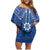 Wikin te Taetae ni Kiribati Family Matching Off Shoulder Short Dress and Hawaiian Shirt Pacific Tapa Pattern