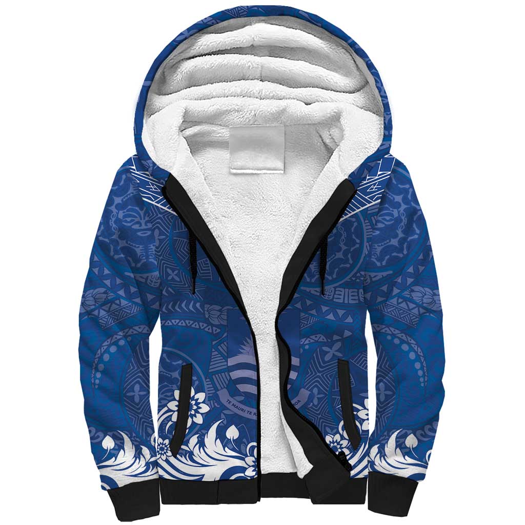 Wikin te Taetae ni Kiribati Sherpa Hoodie Pacific Tapa Pattern