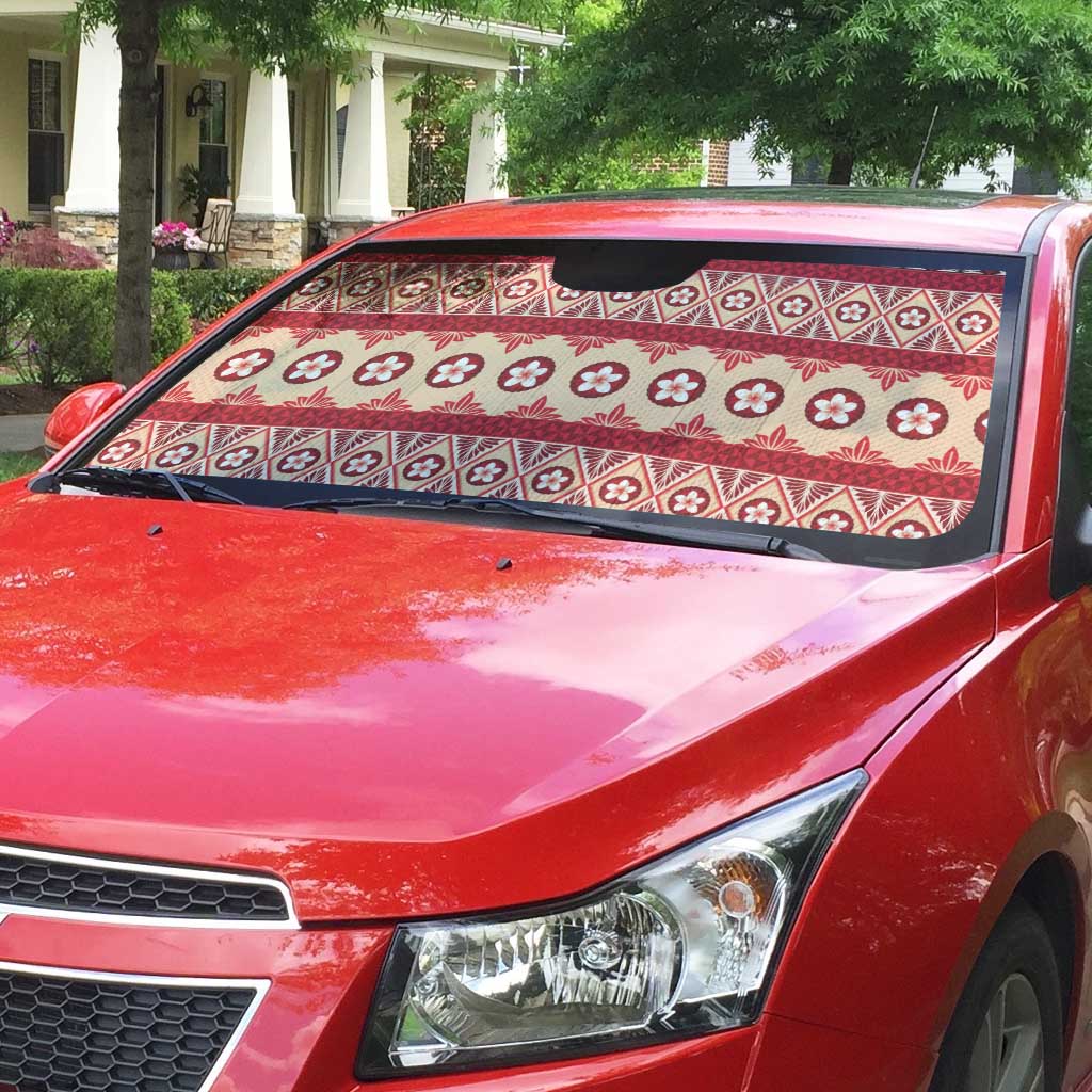 Tonga Language Week Auto Sun Shade Lea Faka-Tonga Everyday LT05 - Polynesian Pride