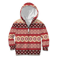 Tonga Language Week Kid Hoodie Lea Faka-Tonga Everyday LT05 Zip Hoodie Beige - Polynesian Pride