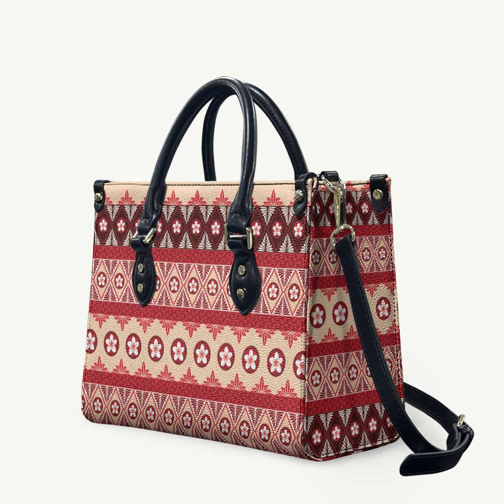 Tonga Language Week Leather Bag Lea Faka-Tonga Everyday LT05 Beige - Polynesian Pride