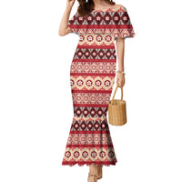 Tonga Language Week Mermaid Dress Lea Faka-Tonga Everyday LT05 Women Beige - Polynesian Pride