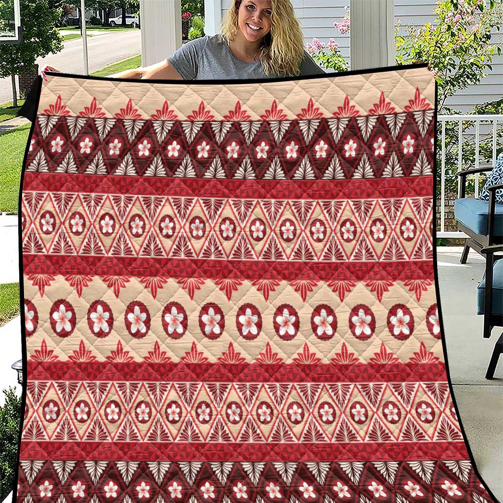 Tonga Language Week Quilt Lea Faka-Tonga Everyday LT05 Beige - Polynesian Pride