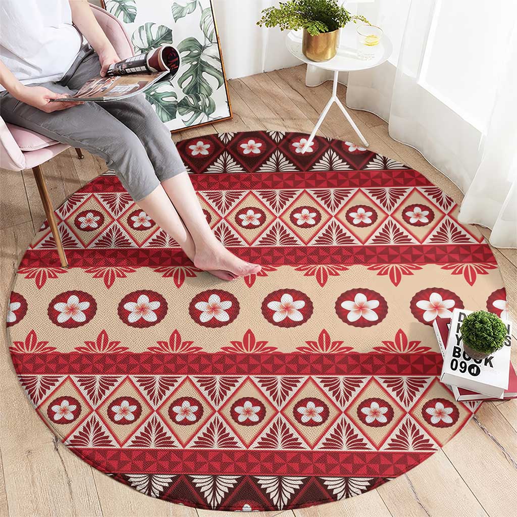 Tonga Language Week Round Carpet Lea Faka-Tonga Everyday LT05 - Polynesian Pride