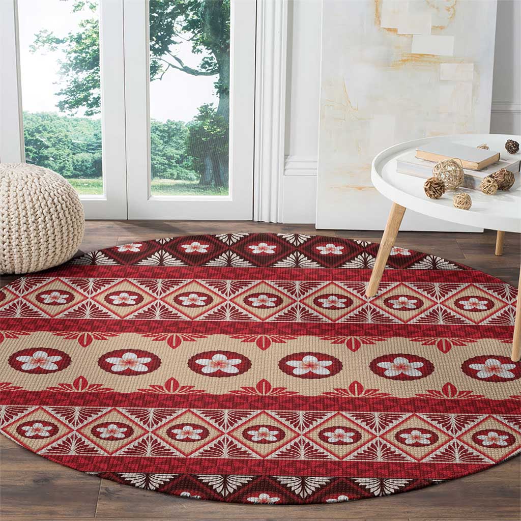 Tonga Language Week Round Carpet Lea Faka-Tonga Everyday LT05 - Polynesian Pride