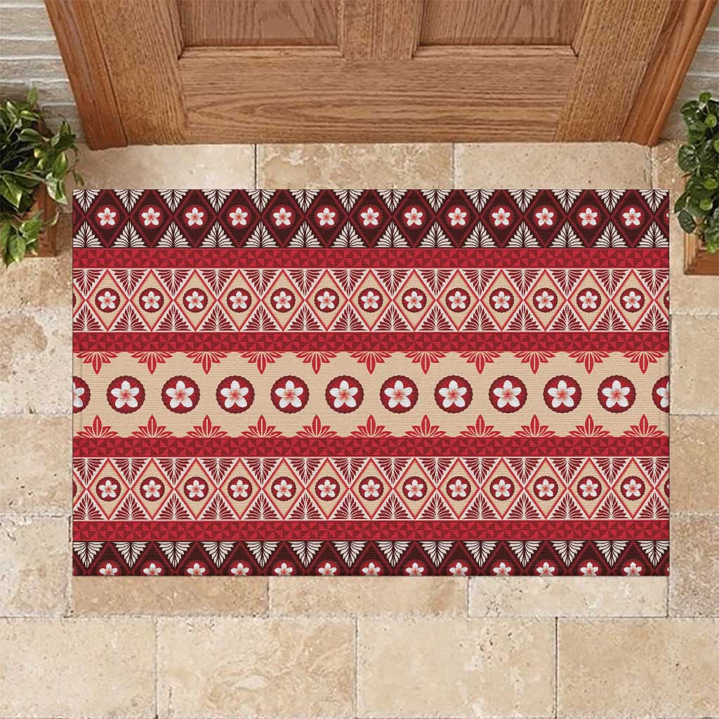 Tonga Language Week Rubber Doormat Lea Faka-Tonga Everyday LT05 Beige - Polynesian Pride