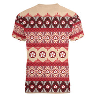 Tonga Language Week Women V-Neck T-Shirt Lea Faka-Tonga Everyday LT05 - Polynesian Pride