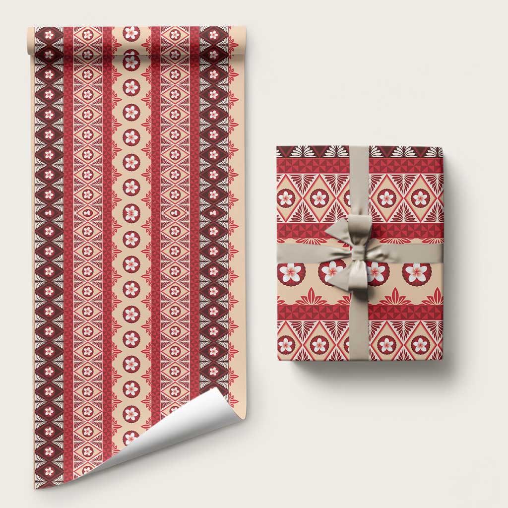 Tonga Language Week Wrapping Paper Lea Faka-Tonga Everyday LT05 58" × 23" Beige - Polynesian Pride