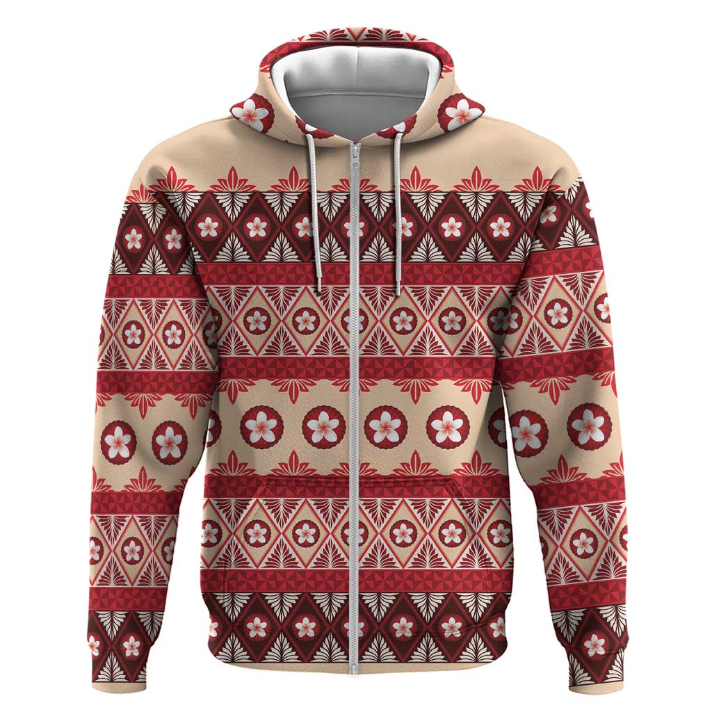 Tonga Language Week Zip Hoodie Lea Faka-Tonga Everyday LT05 Zip Hoodie Beige - Polynesian Pride