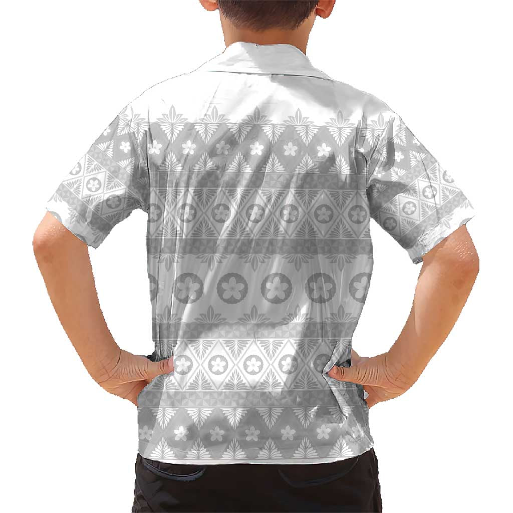 Tonga White Sunday Hawaiian Shirt Tongan Ngatu Siale Pattern LT05 - Polynesian Pride
