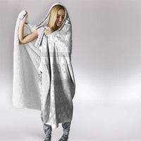 Tonga White Sunday Hooded Blanket Tongan Ngatu Siale Pattern LT05 - Polynesian Pride