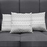 Tonga White Sunday Pillow Cover Tongan Ngatu Siale Pattern LT05 - Polynesian Pride