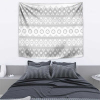 Tonga White Sunday Tapestry Tongan Ngatu Siale Pattern LT05 - Polynesian Pride