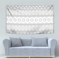 Tonga White Sunday Tapestry Tongan Ngatu Siale Pattern LT05 - Polynesian Pride