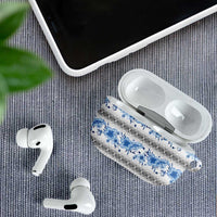 Samoa White Sunday AirPods Case Samoan Tapa Blue Hibiscus LT05 - Polynesian Pride