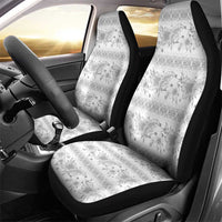 Samoa White Sunday Car Seat Cover Samoan Tapa White Hibiscus LT05 - Polynesian Pride