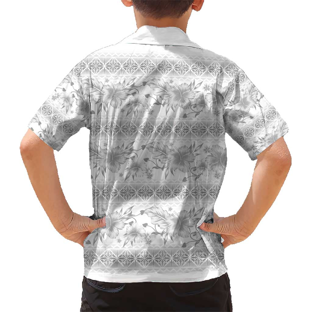 Samoa White Sunday Hawaiian Shirt Samoan Tapa White Hibiscus LT05 - Polynesian Pride