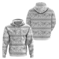 Samoa White Sunday Hoodie Samoan Tapa White Hibiscus LT05 - Polynesian Pride