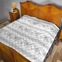 Samoa White Sunday Quilt Samoan Tapa White Hibiscus LT05 - Polynesian Pride