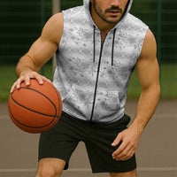 Samoa White Sunday Sleeveless Zip Hoodie Samoan Tapa White Hibiscus LT05 - Polynesian Pride