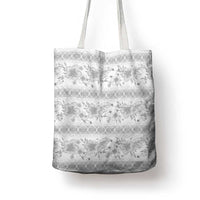 Samoa White Sunday Tote Bag Samoan Tapa White Hibiscus LT05 - Polynesian Pride