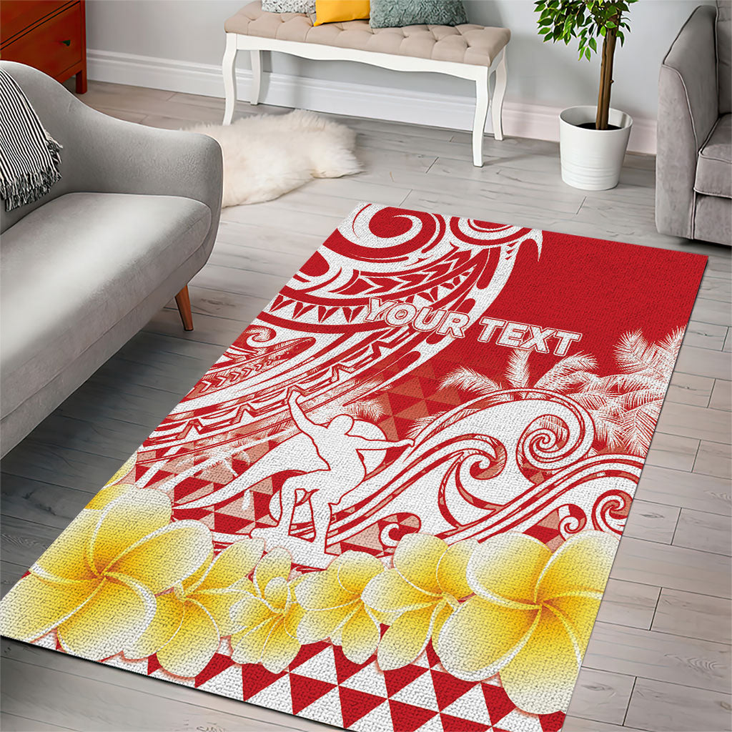 Personalised Tahiti Surfing Area Rug Polynesian Style LT05 - Polynesian Pride