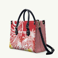 Personalised Tahiti Surfing Leather Bag Polynesian Style LT05 Red - Polynesian Pride