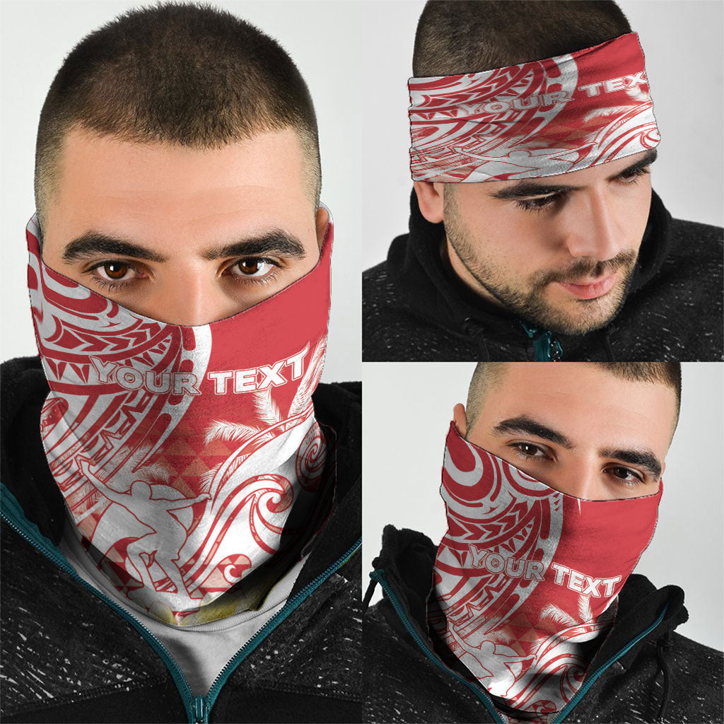 Personalised Tahiti Surfing Neck Gaiter Polynesian Style LT05 - Polynesian Pride