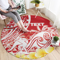Personalised Tahiti Surfing Round Carpet Polynesian Style LT05 - Polynesian Pride