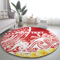 Personalised Tahiti Surfing Round Carpet Polynesian Style LT05 - Polynesian Pride