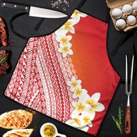 Tahiti Plumeria Tribal Pattern Apron Wave Style Red LT05 Red - Polynesian Pride
