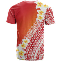 Tahiti Plumeria Tribal Pattern T Shirt Wave Style Red LT05 - Polynesian Pride