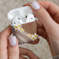 Tahiti Plumeria Tribal Pattern AirPods Case Wave Style Brown LT05 - Polynesian Pride