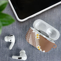 Tahiti Plumeria Tribal Pattern AirPods Case Wave Style Brown LT05 - Polynesian Pride