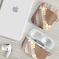 Tahiti Plumeria Tribal Pattern AirPods Case Wave Style Brown LT05 - Polynesian Pride