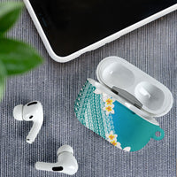 Tahiti Plumeria Tribal Pattern AirPods Case Wave Style Turquoise LT05 - Polynesian Pride