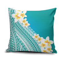 Tahiti Plumeria Tribal Pattern Pillow Cover Wave Style Turquoise LT05 Turquoise - Polynesian Pride