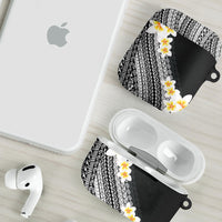 Tahiti Plumeria Tribal Pattern AirPods Case Wave Style Black LT05 - Polynesian Pride