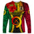 Vanuatu Long Sleeve Shirt Vanuatuan Coat Of Arms Mix Pig Tusk Poynesian Pattern LT05 Unisex Reggae - Polynesian Pride