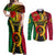 Personalized Vanuatu Couples Matching Off Shoulder Maxi Dress and Long Sleeve Button Shirts Vanuatuan Coat Of Arms Mix Pig Tusk Poynesian Pattern LT05 Reggae - Polynesian Pride