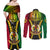 Personalized Vanuatu Couples Matching Off Shoulder Maxi Dress and Long Sleeve Button Shirts Vanuatuan Coat Of Arms Mix Pig Tusk Poynesian Pattern LT05 - Polynesian Pride