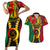 Personalized Vanuatu Couples Matching Short Sleeve Bodycon Dress and Hawaiian Shirt Vanuatuan Coat Of Arms Mix Pig Tusk Poynesian Pattern LT05 Reggae - Polynesian Pride